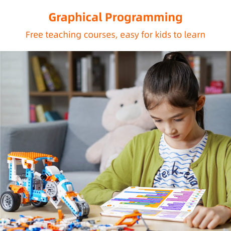 Apitor Robot X Robot Building Kit, 12-in-1 Programmable APP Remote Control RC Car, STEM Robotics Coding Set, Educational Birthday Gifts for Boys Girls Kids Ages 8-12 (600 Pieces) Apitor