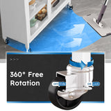 67.3" Kitchen Pantry Storage Cabinet,Display Storage Cabinet with Acrylic Glass Doors, Adjustable Shelves & Wheels,Metal Tall Food Pantries Cabinets,for Kitchen, Living Room and Dining Room, White Legendstone