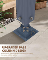 Garvee 10x13 Ft Aluminum Pergola with Retractable Canopy Metal Gazebo for Modern Backyard Deck Porch Grape Trellis(Khaki) Garvee