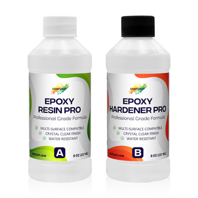 CoatCast Epoxy Resin Pro 16 Oz Kit – Clear High-Gloss Finish for Coating Wood, Concrete, Stone & More | Strong, Durable, Self-Leveling | Perfect for Arts & Crafts, Table Tops & More!