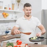 Wooden Spatula for Cooking 12.8 Inches Flat Wooden Spatula for Non Stick Cookware Long Handle Flat Frying Spatula Natural Wooden Cooking Utensils Kitchen Spatulas, 2PCS Mozeat Lens