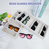 JETEHO Sunglasses Organizer - Velvet Tray for Glasses, Sunglasses & Jewelry Display JETEHO