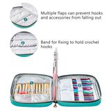 MYBAGZING Crochet Hook Case Empty - Quilted Crochet Organizer Case- Crochet Hook Holder for Circular Knitting Needles, Crochet Hooks (up to 8") Knitting & Crochet Supplies - Knitting Accessories MYBAGZING