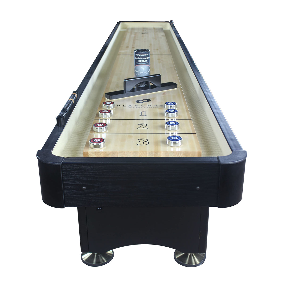 Playcraft Woodbridge Shuffleboard Table, Black, 12 Feet Playcraft
