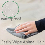 TECOSARA Patio Cushion Covers for 7 Pcs Outdoor Sectional Sofa, Outdoor Cushion Covers for 7 Pieces 6-Seater Wicker Rattan Conversation Set, Cushion Seat Covers for Patio Furniture, Antique Beige TECOSARA