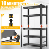 Metallitrend 82" H Heavy-Duty Garage Storage Shelves | 6-Tier Metal Shelving Unit Organizer Rack for Garage Storage Metallitrend
