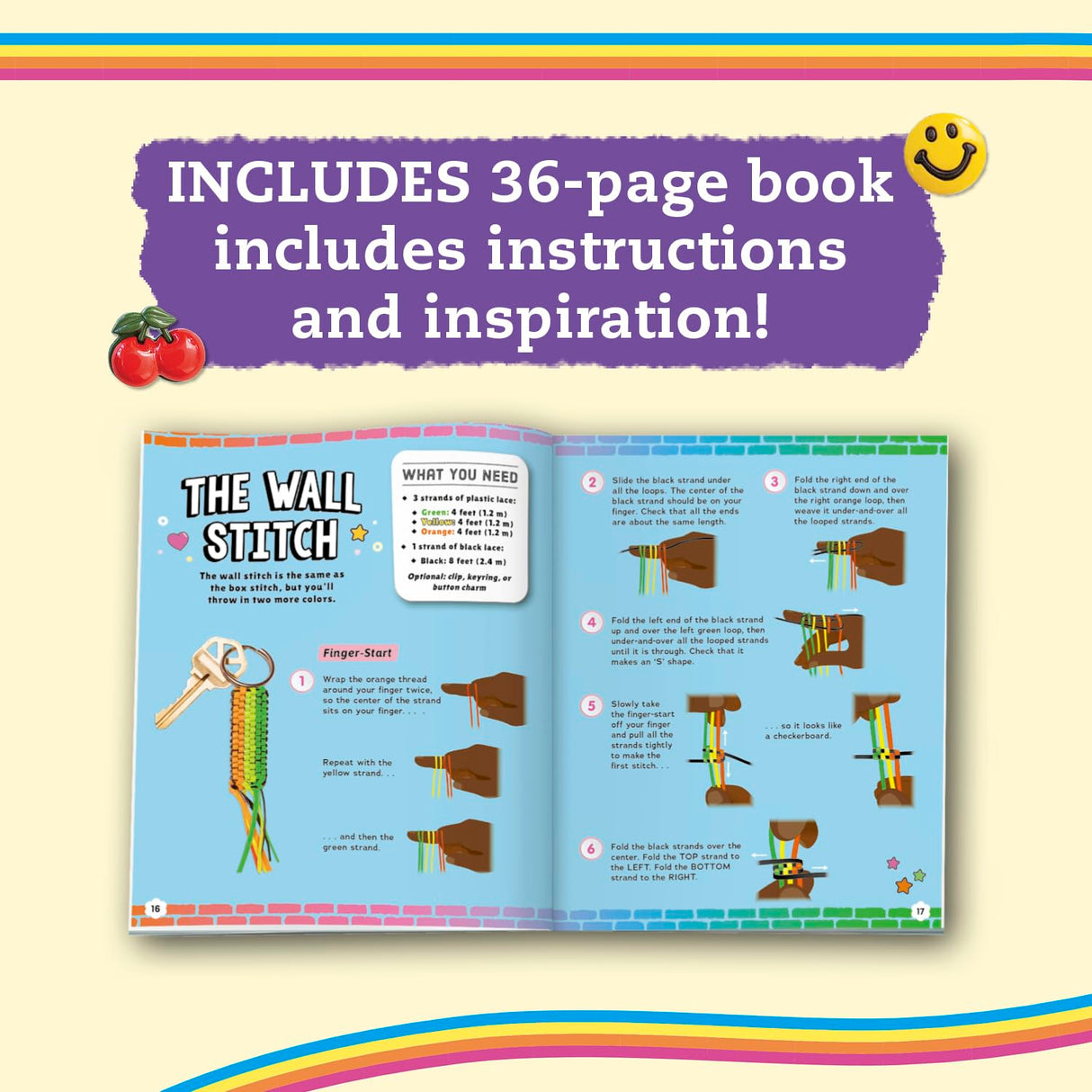 KLUTZ The Best Ever Book of Lanyard, Scoubidou, and Boondoggle Craft Kit Klutz