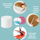 Ceramic Sublimation Blanks Car Coasters for Car Cup with Finger Notch for Easy Removal Ceramic Car Cupholder Auto Cupholder Keep Vehicle from Cold Drink Sweat Stain Spill (12) BOMSI