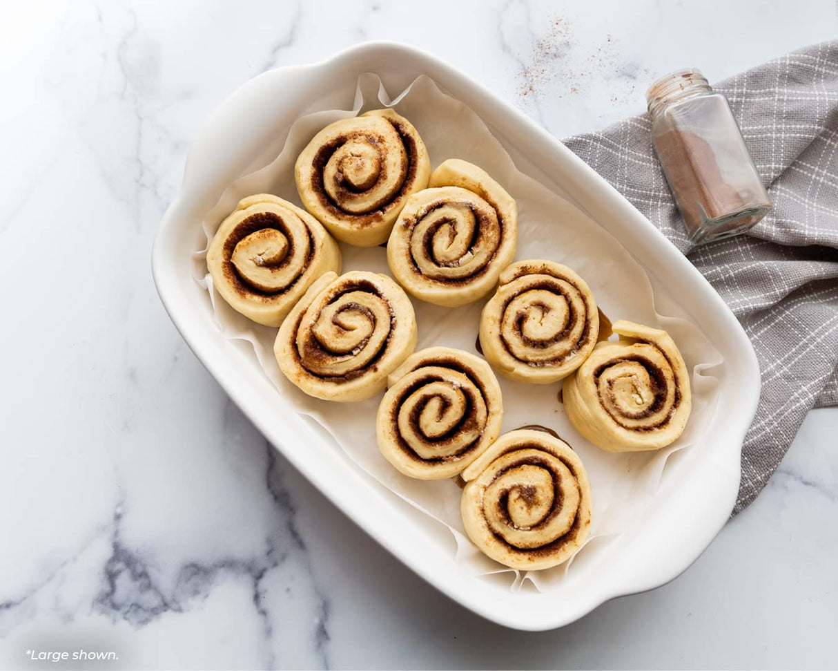 Saffron & Sage Casserole Dish Set of 3 - Baking Dishes for Oven, Contemporary White Ceramic Baking Dish Set, Heavy Duty Bakeware, Up to 500° High Heat Resistant, Dishwasher, Freezer and Food Safe Saffron & Sage Home Living