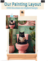 eimivrc Cat Paint by Numbers Kit for Adults-Black Cat Paint by Numbers,Paint by Number Kit for Canvas Perfect for Home Wall Decor(16x20 Inch) eimivrc
