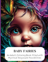 Baby Fairies: An Adult Coloring Book filled with Mystical Grayscale Possibilities WoodArtSupply