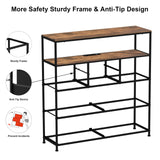 Tohomeor TV Stand with Power Oulet Dresser with Charging Station & LED Light Dresser with 8 Fabric Drawers for Living Room Storage Chest of Drawers Retro Dresser with Open Shelf Wooden Top Tohomeor