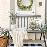 DFXSZ Farmhouse Pillow Covers 18x18 Set of 4 Eucalyptus Leaves Decorations Truck Sweet Home Spring Pillow Covers, Polyester Cushion Case Gifts for Home Decor 175 DFXSZ