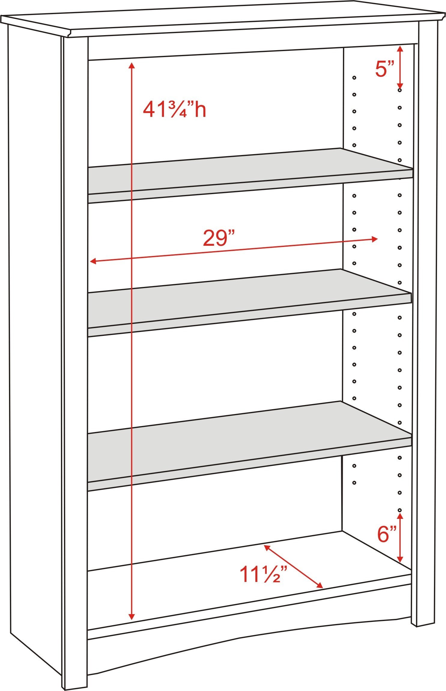 Prepac Home Espresso 4-shelf Bookcase - WoodArtSupply