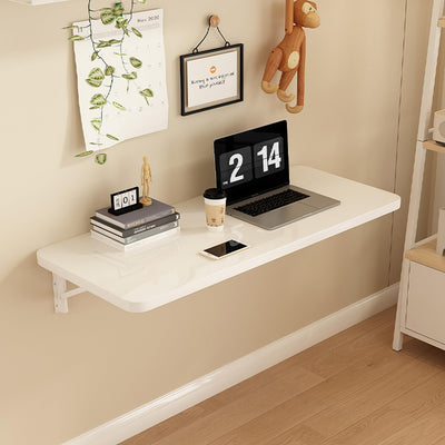 KTVVKTVV Wall Mounted Folding Table,Floating Desk for Wall,Folding Wall desks for Small Spaces,Hanging Desk for Home Office Computer Workstation,Study Work Bench, Kitchen Dining (White, 31.5"×19.6")