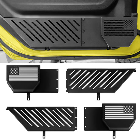 DAZANZAN 2025 Upgrade Metal Front Door Storage Pockets for Jeep Wrangler JL JLU 4XE 2018-2025 Accessories/Gladiator JT 2020-2025 Accessories [Military-Grade Metal] Door Storage Box Matte Black DAZANZAN