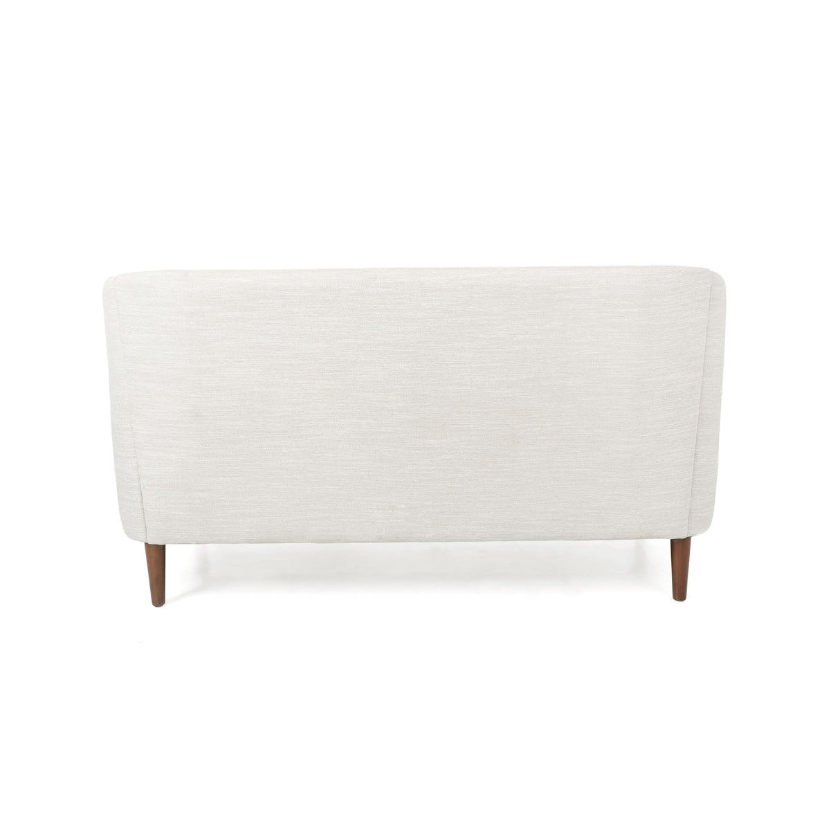 Christopher Knight Home Contemporary Tufted and Diamond Stitching Fabric Loveseat,Tub-Design 2-Seater Sofa, Removable Cushions, Birch Wood Legs, Square Arms, Beige and Espresso Christopher Knight Home