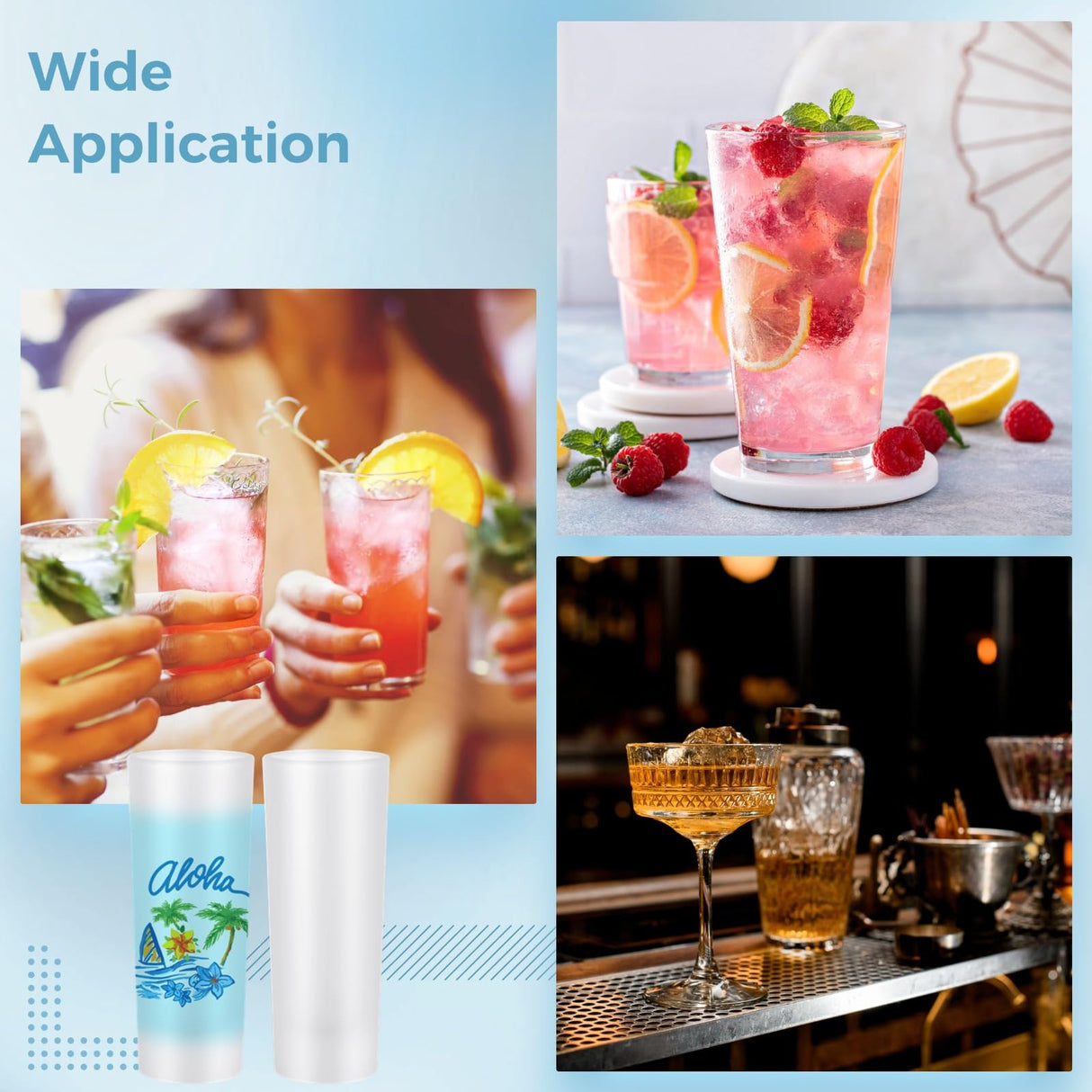 Tideme 3 oz Sublimation Shot Glass Blanks - 12 PCS Sublimation Frosted Shot Glasses,Personalized Sublimation Glass Cups with Heavy Base, Sublimation Wine Tumbler for Whiskey,Tequila,Vodka Tideme