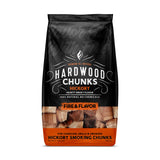 Fire & Flavor Hickory Wood Chunks for Smoking and Grilling - All-Natural, Long-Lasting with a Mildly Sweet Flavor - Large Chunk Wood Chips for Smokers,Red Fire & Flavor