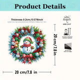 EIBEILI Christmas Wreath Hanging Diamond Art Painting Kits for Adults Beginners, 5D Special Shape Diamond Art Kits Snowman, Crystal Gem Painting Arts and Crafts for Double-Sided EIBEILI
