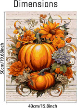 MjhRcll Fall Paint by Numbers for Adults,Pumpkin Paint by Numbers Kits for Beginner,Autumn Paint by Number on Canvas for Holiday Home Wall Decor 16X20 Inch MjhRcll