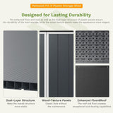 Patiowell Plastic Outdoor Storage Shed, 5 x 3 FT Patio Storage Shed Cabinet with Stable Roof & Lockable Doors Waterproof Resin Shed for Tools, Patio Furnitrue Accessories, Dark Gray Patiowell