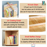 Gdrasuya10 Mini Rotating Wooden Bookshelf Organizer for Small Spaces Gdrasuya10