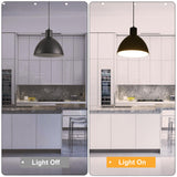 GRUSTRUST 2 Pack Dome Pendant Light, Black Vintage Chandelier Farmhouse 12" Large Pendant Light, Modern Adjustable Hanging Light Fixture,for Kitchen Island,Industrial Dining Room,Coffee Bar GRUSTRUST