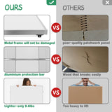 Puzzle Table 1500 Pieces,Jigsaw Puzzle Table Metal,Puzzle Table with Drawers,Puzzle Board with Legs,Grey and White Color,Puzzle Tables for Adults,Jigsaw Puzzle Board with Drawers Doerpuz