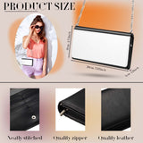 LEIFIDE Sublimation Blank Wallet for Women Heat Transfer DIY Pattern White 5 Mezzanine Purse Makeup Bag with Chain(6 Pcs) LEIFIDE