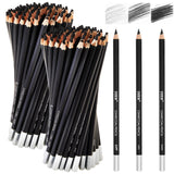 Geyoga 180 Pcs Professional Charcoal Pencils Drawing Set Soft Medium and Hard Charcoal Sketch Drawing Pencils for Beginners Artists Shading Sketching Geyoga