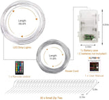 【Upgraded APP Control Version】 LED Trampoline Lights, APP and Remote Control Trampoline Rim LED Light for 14Ft Trampoline, C Battery Box, 16 Color Change, Waterproof, Bright to Play at Night Outdoors Eliteemo