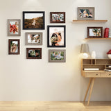 LUCKYLIFE Picture Frame Set 10-Pack, Gallery Wall Frame Collage with 8x10 5x7 4x6 Frames in 3 Different Finishes LUCKYLIFE