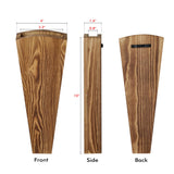 Mokof 4 Pack Wood Wall Planter for Indoor Plants, Wooden Pocket Vase for Dried Flowers and Eucalyptus Stems, Modern Farmhouse Wood Wall Decor for Living Room, Bedroom, Bathroom, Home Office Mokof