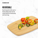 Farberware 4-Piece Reversible Bamboo Cutting And Charcuterie Board Set, Assorted Size Farberware