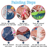 QAZWSX 5D Diamond Painting Kits, Falls of Waterfall Oregon with Bridge Scene Painting Arts Craft Canvas Full Drill Cross Stitch for Home Wall Decor, 12x16 Inch QAZWSX