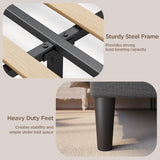 Aiho Queen Size Upholstered Bed Frame with Headboard and Under-Bed Storage, Dark Gray Aiho