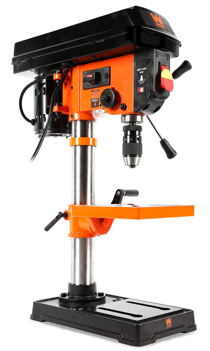 WEN 4211 3.2-Amp 10-Inch 5-Speed Cast Iron Benchtop Drill Press with Laser and Keyless Chuck , Black - WoodArtSupply