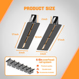 Ultrawall Ceiling Storage Racks for Bins, Overhead Garage Storage Rack for Totes with Adjustable Width, Heavy Duty Ceiling Container Bin Rack Ultrawall