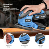 G LAXIA Detail Sander, 20V Cordless Electric Sander with 20Pcs Sandpapers, 12000 OPM Hand Held Sanders with Dust Bag for Woodworking G LAXIA