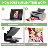 Tatuo 20 Sublimation Pillow Covers Blank Polyester Throw Pillow Covers 17.7 x 17.7 Inch Heat Transfer Pillow Covers with Zipper for Sublimation Printing Couch No Pillow Insert Tatuo