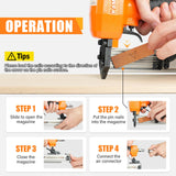 P625 23 Gauge Pneumatic Micro Pin Nailer 3/8-Inch to 1-Inch Length Air Power Headless Pinner Kit with 10,000 Pins Pin Nail Gun Pins Gun Brad Nailer Gun Finish Nailer Gun KAMSIN