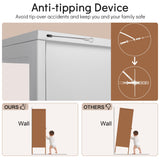 Polup Glass Display Cabinet with Doors and Shelves, White Curio Cabinet with 3 Side Tempered Glass, 66 Inch Tall Display Case for Collectibles, Metal Storage Cabinet for Living Room, Assemble Required Polup