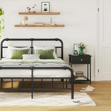 KAI-ROAD Black Nightstand Set of 2,Night Stand Set 2 with Drawers,Small Nightstand with Storage Bedside Table for Bedroom, Dorm, Modern End Table KAI-ROAD