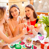 Soleeya Punch Needle Kits Adults Beginner 8 Pcs Punch Needle Coaster Kit Fruit Patterns Stitching Punch Embroidery Including Yarn Hoop Needle and Video Tutorials, Rug Tufting Coaster DIY Craft Gifts Soleeya