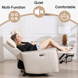 ANJ Power Reclining Loveseat, 2 Seater PU Leather Recliner Sofa with USB & Type-C Ports, Small Space Modern Couch with Adjustable Backrest and Footrest for Living Room Bedroom ANJ