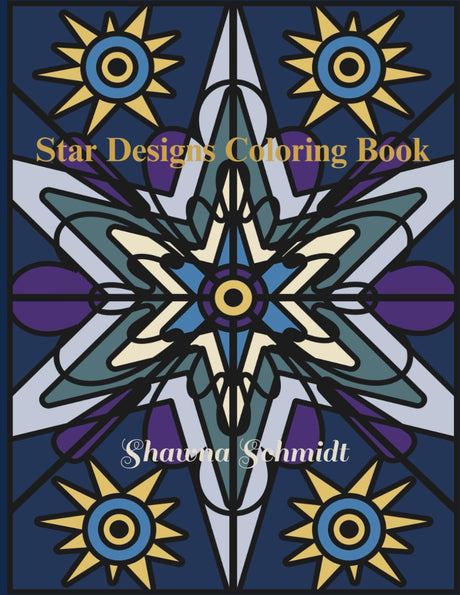 Star Designs Coloring Book WoodArtSupply