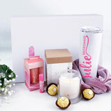 Aimyoo White Collapsible Gift Box with Magnetic Closure Lids 13.8x9x4.3 in, Large Bridesmaid Groomsman Proposal Boxes, Rectangle Present Box for Graduation Birthday Storage 1 Pack Aimyoo