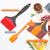 Large Silicone Basting Pastry Brush - 3.95inch Extra Wide Silicone Basting Brush for Grilling,Heat Resistant Brushes Spread Oil Butter Sauce for Cooking Baking BBQ,Dishwasher Safe,Set of 2 Tuyotue