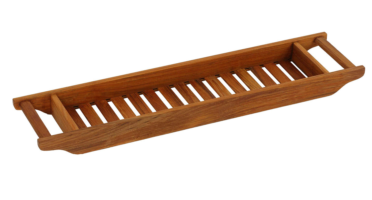 Bare Decor Vaske Bathtub Caddy, 33" Wide, Natural Teak Wood Bare Decor